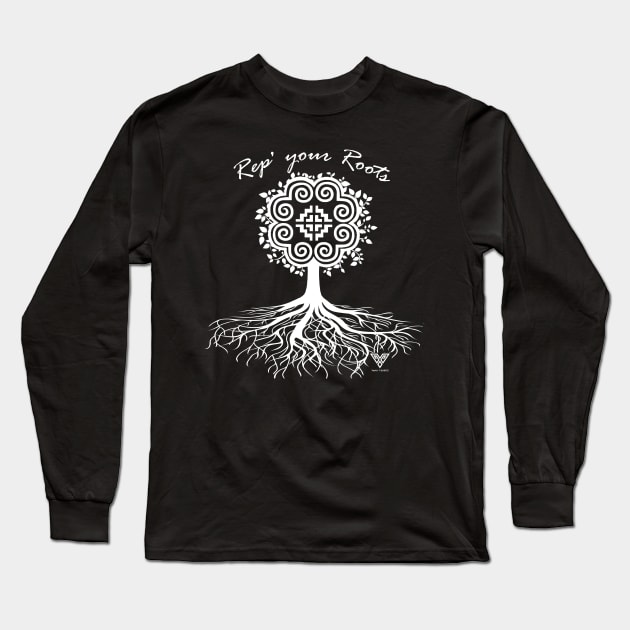 Rep Your Roots (Dark Colored Tee) Long Sleeve T-Shirt by VANH